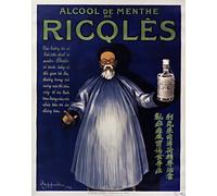 Poster Ricqles Mint Alcohol Pubblicità Francese Wall Art -...