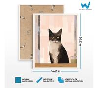 Poster ritratto arte gatto siamese - arte da parete animale minimalista -...