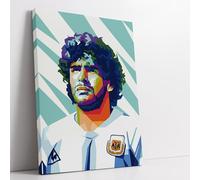 Poster Ritratto Moderno Maradona Pibe de Oro 30x42cm - Stampa su Tela Artistica SENZA CORNICE, Quadri Moderni Soggiorno, Arredo Casa Ufficio, Eco-Friendly, Made in Italy