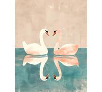 Poster romantico cigno - Elegant Bird Wall Art - 12X16/16X20/18X24/24X36
