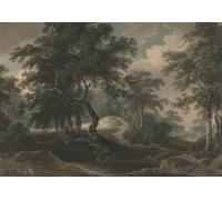 Poster romantico sentiero nel bosco arte da parete cielo appanato -...