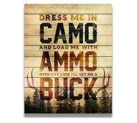 poster Rustic Hunting Poster - Camouflage Theme Art Print for Cabin, Farmhouse or Man Cave, Gift Idea for Outdoorsman(Unframed,12x18inch(30x45cm))