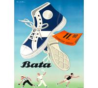 Poster scarpe sportive Bata sneaker tennis pubblicità Wall Art -...