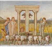 Poster "Scena pastorale di pastori e ragazze ad un pozzo" c.1886 di Albert Joseph Moore (61 x 91,4 cm)