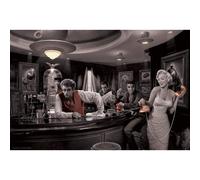 Poster Scorpio ""Java Dreams"" con James Dean, Marilyn Monroe, Elvis Presley e Humphrey Bogart di Chris Consani - Stampa artistica, poster laminato