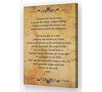 poster Serenity Prayer Framed Wall Art - Vintage Religious Quote Print, Inspirational Christian Decor for Home, Church, Office(Framed,08x12inch(20x30cm))
