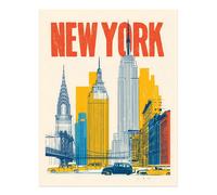 Poster Skyline di New York Wall Art - decorazione urbana vintage...