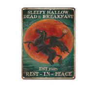 Poster Sleepy Hallow Dead Breakfast Rest in Peace, poster Sleep Hollow Legends, decorazione da parete con cavaliere senza testa, decorazione per Halloween, decorazione per la casa, 20,3 x 30,5 cm