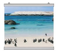 Poster Snap da Parete 120 cm in Alluminio Silver - Barra Porta Poster Monofacciale a Scatto, Grafica Intercambiabile