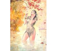 Poster Sotto la pioggia autunnale di Milo Manara, 2024, Comicon Edizioni