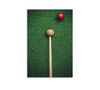 Poster sportivo a forma di wicket e prato, decorazione da parete alla moda, poster artistico da appendere, 20 x 30 cm