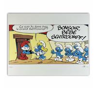 Poster stampa offset Les Puffis, Buonsoir Bébé Puffi (40x30 cm)