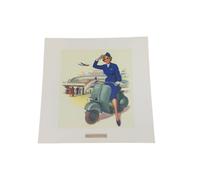 POSTER STAMPA PIN-UP ANNI 50 VESPA VINTAGE