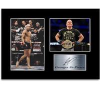 Poster stampato con foto autografata di Georges St-Pierre GSP A4, per fan e tifosi