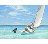 Poster stile Edward Hopper Ocean Barca a vela Wall Art - 16x12/20x16/24x18/36x24