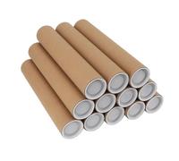 Poster Storage Tubes 12 Pcs | Sturdy Spiral Wound Mailing Tubes with Locking Caps | Reusable Document & Artwork Preservation Tubes | 3 Ply Kraft Paper Construction, 12 Pack (5.3*30cm)