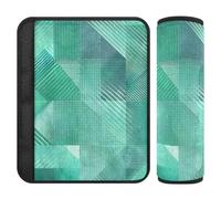 Poster Style Stripe Blocks Turchese Blu 2 pz seggiolino auto Protector Più Comfort Guida per Sedan funda para cinturón de carro
