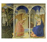 POSTER su carta fotografica premium 270 gr - Beato Angelico - Annunciazione - Fine Art Print Locandina HD 100% QUALITà ITALIA Idea Regalo Casa quadro home (A4)