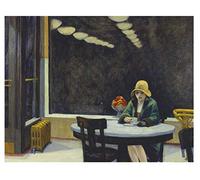 POSTER su carta fotografica premium 270 gr - Edward HOPPER - AUTOMAT - Fine Art Print Locandina HD 100% QUALITà ITALIA Idea Regalo Casa quadro home (A1)