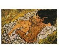 POSTER su carta fotografica premium 270 gr - Egon Schiele Abbraccio amanti II - Fine Art Print Locandina HD 100% QUALITà ITALIA Idea Regalo Casa quadro home (A0)