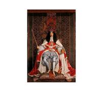 Poster su tela 1671 di Carlo II d'Inghilterra in vesti dell'incoronazione, decorazione artistica da parete per soggiorno e camera da letto, 60 x 90 cm