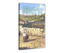 Poster su tela a tema anime 22 di Frieren: Beyond Journey's End, decorazione per camera da letto, ufficio, camera da letto, regalo, 50 x 75 cm