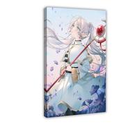 Poster su tela a tema anime 25 di Frieren: Beyond Journey's End, decorazione per camera da letto, ufficio, camera da letto, regalo, 50 x 75 cm
