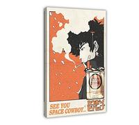 Poster su tela a tema anime Cowboy Bebop, decorazione per camera da letto, sport, ufficio, stanza, regalo, stile cornice, 40 x 60 cm