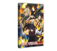Poster su tela a tema anime Fire Force 33, decorazione per camera da letto, sport, ufficio, camera da letto, regalo, cornice 50 x 75 cm