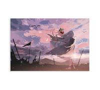 Poster su tela a tema anime Frieren: Beyond Journey's End 17, decorazione per camera da letto, ufficio, camera da letto, regalo, 50 x 75 cm