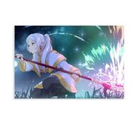 Poster su tela a tema anime Frieren: Beyond Journey's End, decorazione per camera da letto, ufficio, camera da letto, regalo, 50 x 75 cm