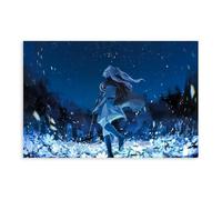 Poster su tela a tema anime Frieren: Beyond Journey's End, decorazione per camera da letto, ufficio, camera da letto, regalo, 50 x 75 cm