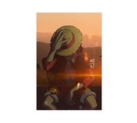 Poster su tela a tema anime Rufy One Piece, decorazione artistica da parete per soggiorno, camera da letto, senza cornice, 30 x 45 cm