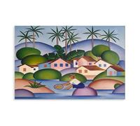 Poster su tela "An Angler (O Pescador) di Tarsila Do Amaral, decorazione da parete per camera da letto, ufficio, stanza, regalo, senza cornice, 61 x 91,4 cm