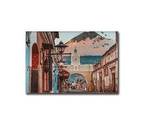 Poster su tela Antigua Guatemala Poster Colorato Stampa Orizzontale Antigua Guatemala Foto Arte Murale Viaggi Stampa Soggiorno Camera Da Letto Decorazione Interni 50,8 x 76 cm - Senza Cornice