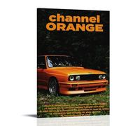 Poster su tela arancione con Frank Ocean Channel per camera da letto, decorazione artistica da parete, stampa artistica, poster con stampa retrò, decorazione per la casa e la camera da letto, 30 x 45