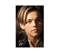 Poster su tela autografato del film Titanic Love Leonardo DiCaprio, decorazione per camera da letto, sport, ufficio, stanza, regalo, senza cornice, 30 x 45 cm