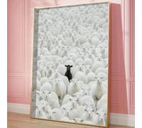 Poster su tela "Black Sheep" in stile Art Déco classico retrò, decorazione, stampa, opera d'arte dipinta, composizione artistica per la casa, 60x80 cm, cornice interna
