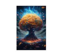 Poster su tela con albero dell'eternità, decorazione per camera da letto, ufficio, camera da letto, regalo, 20 x 30 cm