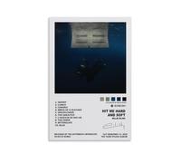 Poster su tela con album Eilish con musica Billie, poster musicale per stanza, decorazione artistica da parete per camera da letto, 20 x 30 cm
