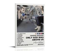 Poster su tela con album "Only God Was Above Us", stampa artistica da parete con stampa artistica moderna per soggiorno, 50 x 75 cm, con cornice
