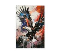 Poster su tela con ali di aquila dinamiche, decorazione per camera da letto, sport, ufficio, stanza, regalo, senza cornice, 30 x 45 cm