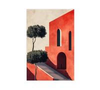 Poster su tela con architettura moderna e minimalista, decorazione per camera da letto, ufficio, stanza, regalo, 50 x 75 cm