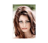 Poster su tela con attore Sophia Loren, decorazione per camera da letto, sport, ufficio, camera da letto, regalo, senza cornice, 40 x 60 cm