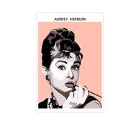 Poster su tela con Audrey Breakfast at Tiffany's Hepburn, senza cornice, 50 x 75 cm