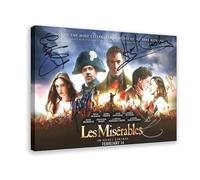 Poster su tela con autografo di Les Miserable Hugh Jackman, Russell Crowe, decorazione artistica da parete per soggiorno e camera da letto, 20 x 30 cm