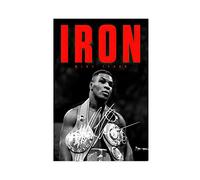 Poster su tela con autografo di Mike Tyson, decorazione per camera da letto, per ufficio, camera da letto, regalo, senza cornice, 30 x 45 cm