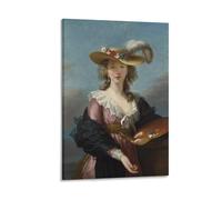 Poster su tela con autoritratto di Elisabeth Verger Le Brun, poster da appendere per foto, decorazione per la casa, opere d'arte, 50 x 75 cm