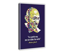 Poster su tela con citazione motivazionale del Mahatma Gandhi, decorazione artistica da parete per soggiorno e camera da letto, 20 x 30 cm