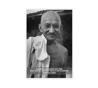Poster su tela con citazione motivazionale del Mahatma Gandhi, decorazione per camera da letto, ufficio, camera da letto, regalo, 20 x 30 cm